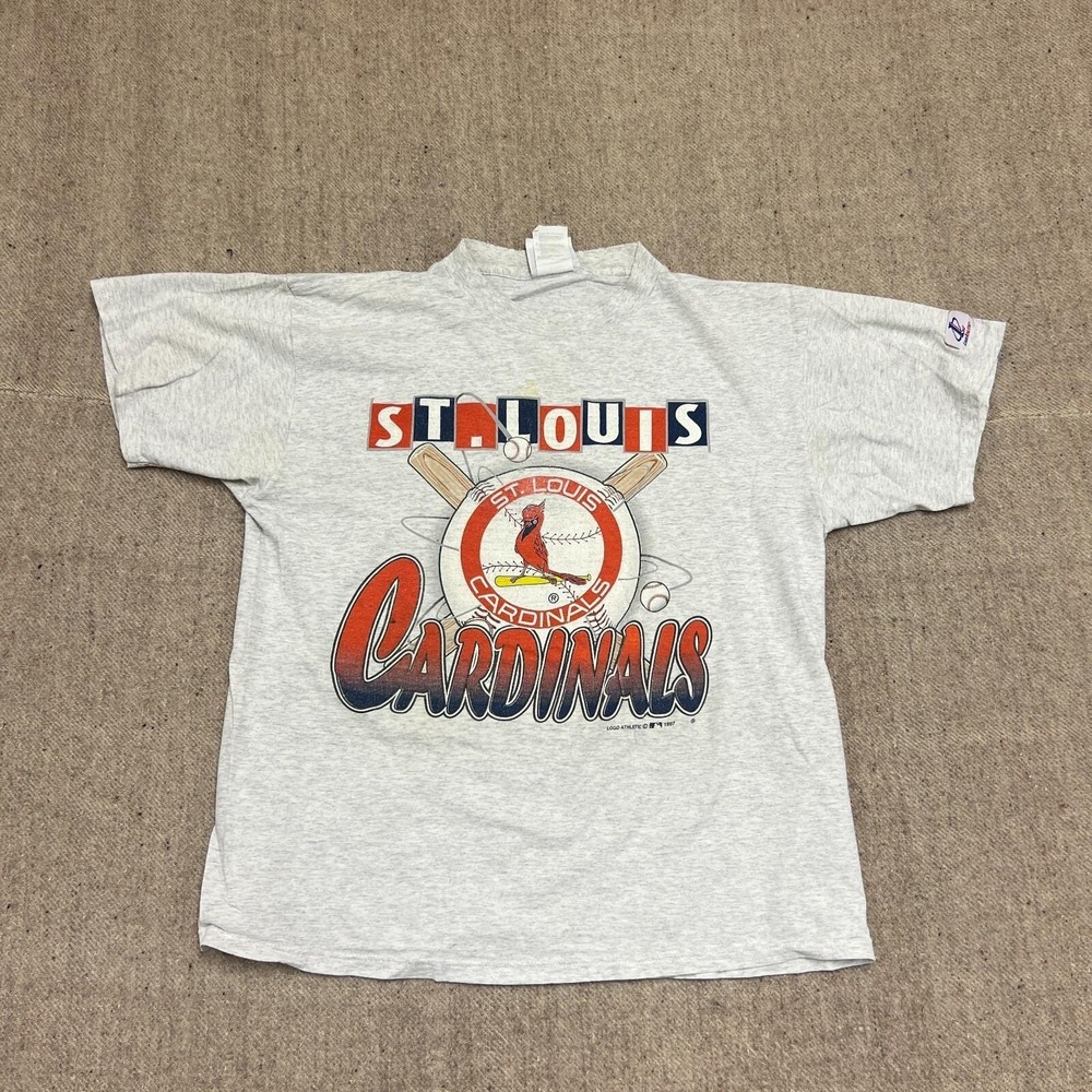 Vintage St Louis Cardinals Shirt Mens Large Gray 1990s MLB